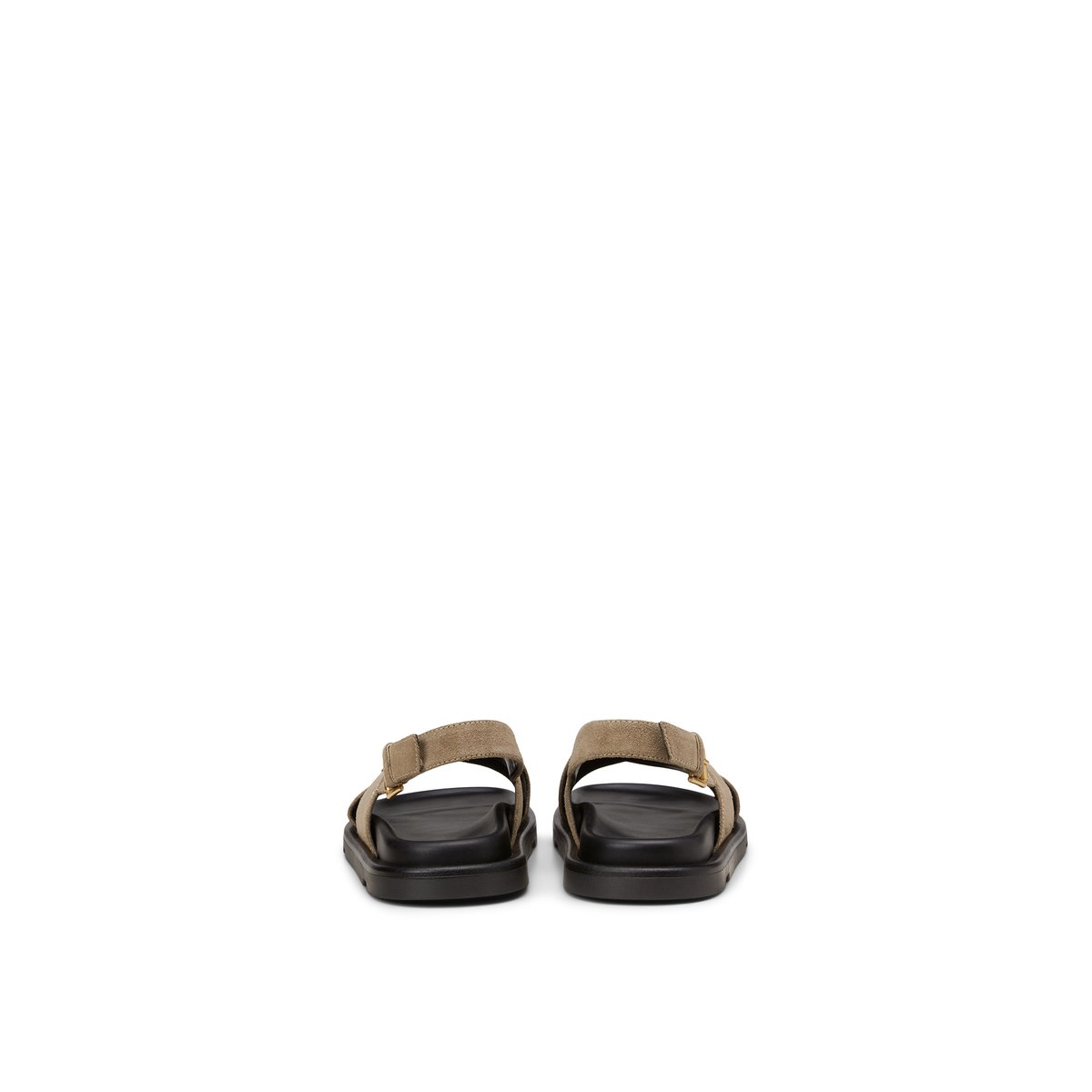 Sandale en cuir de vachette velours noble grau, MARC O'POLO