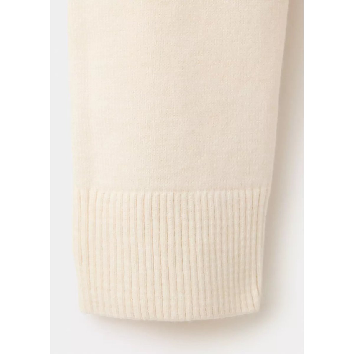 Pull-over droit col polo écru, MANGO
