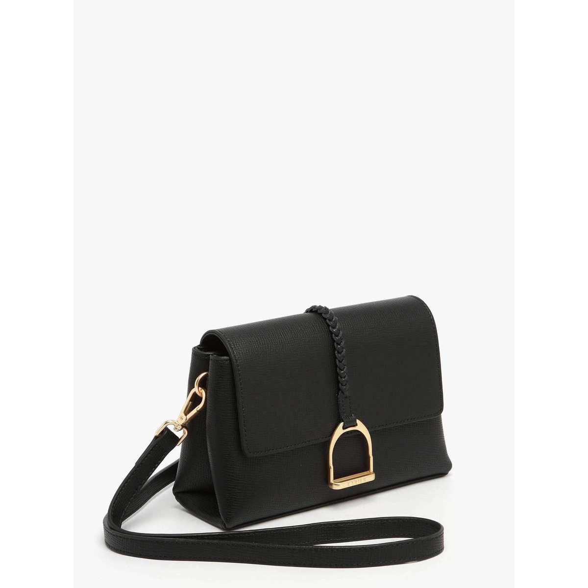 Sac bandoulière S Torsade cuir noir, ETRIER