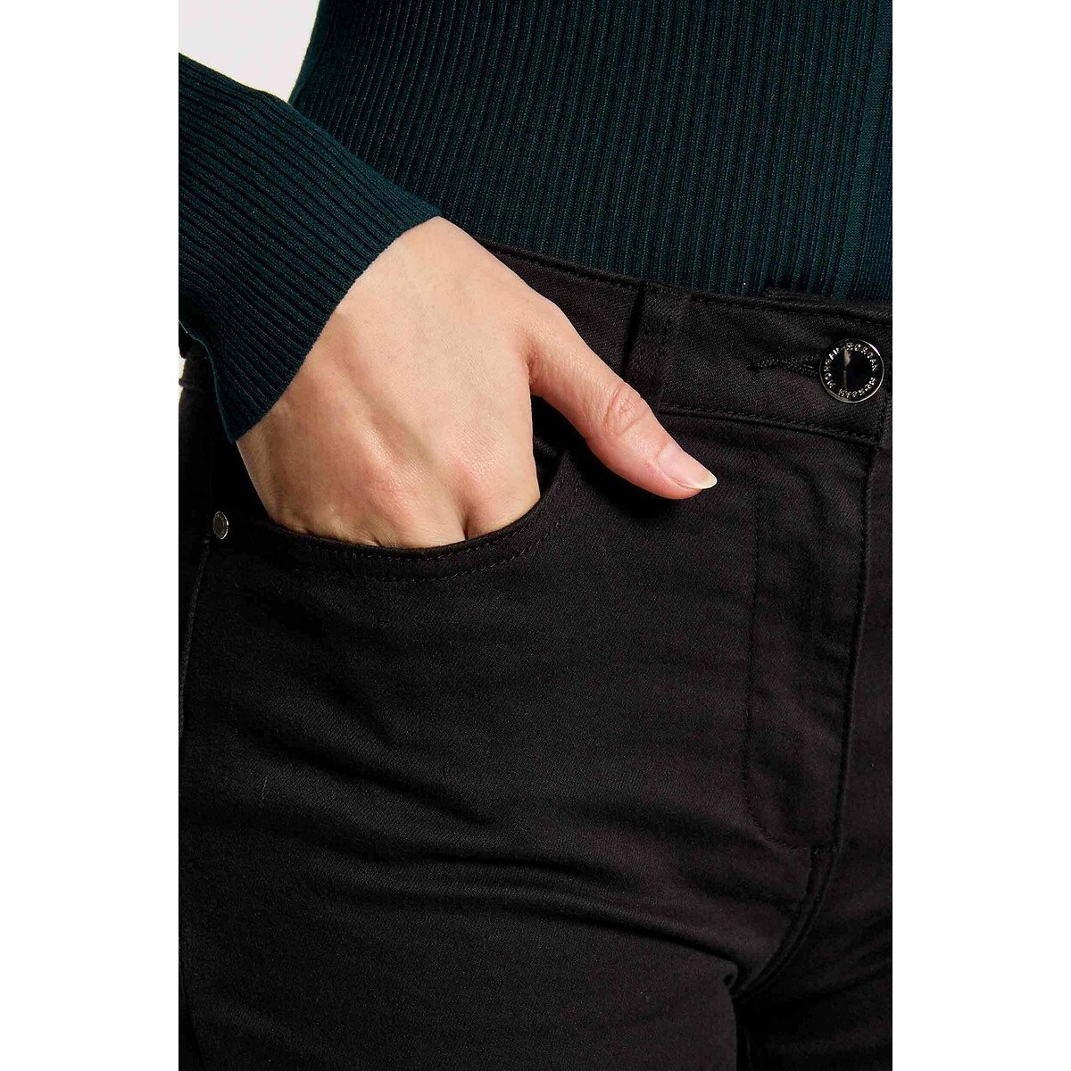 Pantalon droit noir, MORGAN