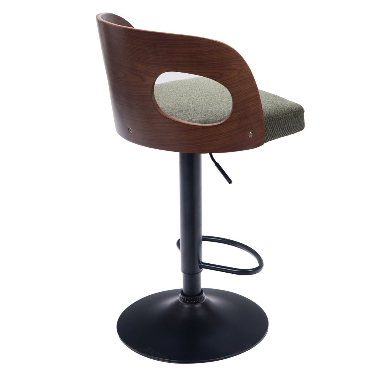 Tabouret de bar Émilie kaki 65-75 cm vert, AMADEUS
