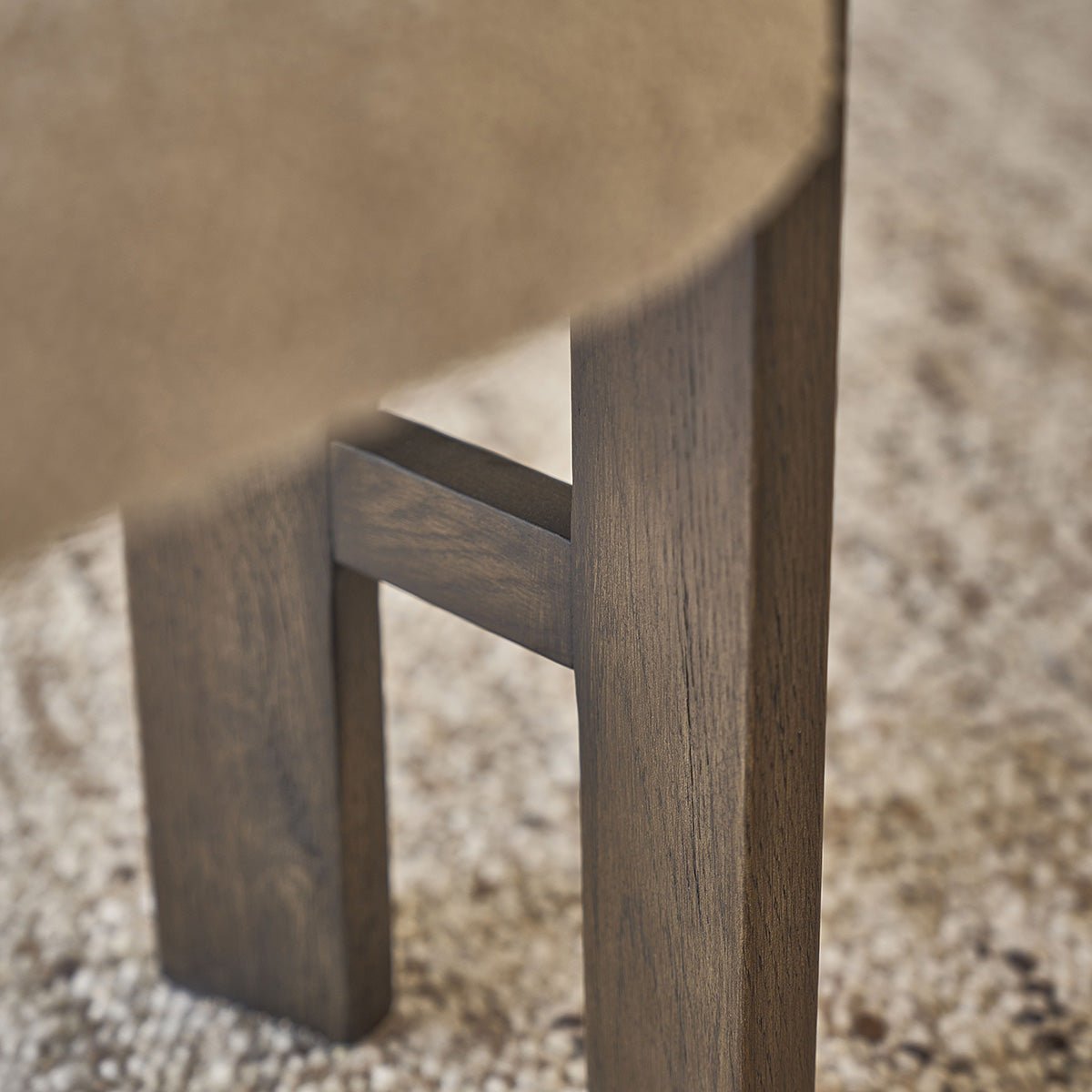 Chaise en bois de chêne et bouclette  NOÉ marron, BERAH GETAH