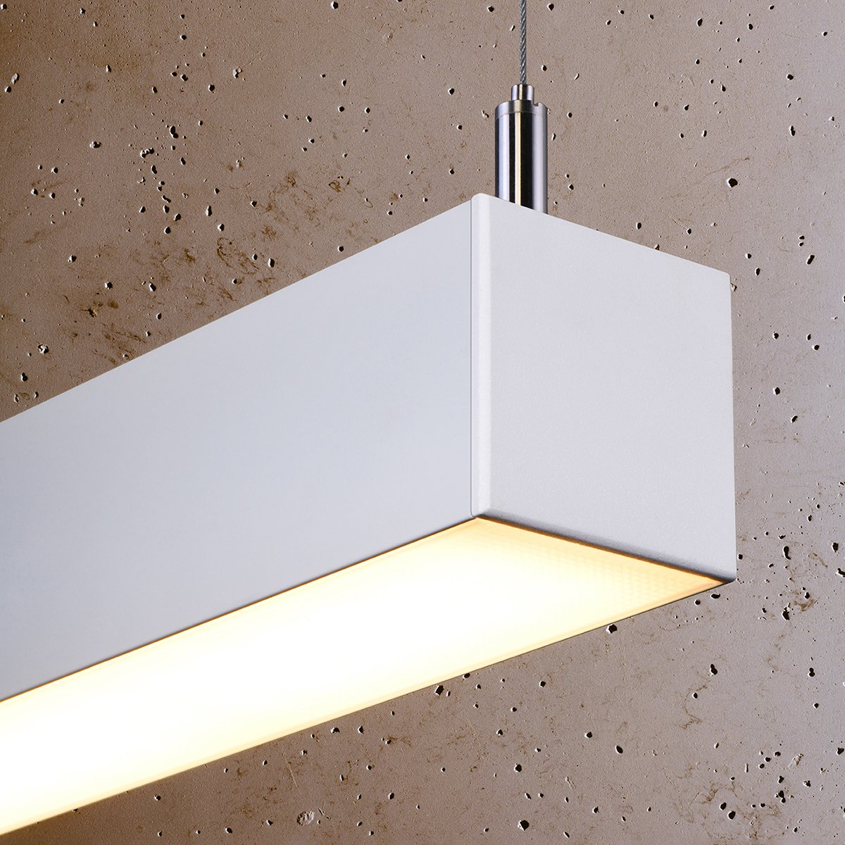 Suspension Aluminium Blanc LED 1 Pinne blanc, EDEN