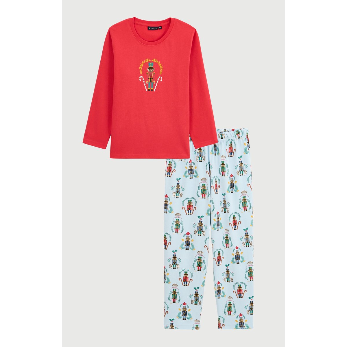Pyjama enfant en jersey de coton épais imprimé Casse-noisette glace, ARTHUR