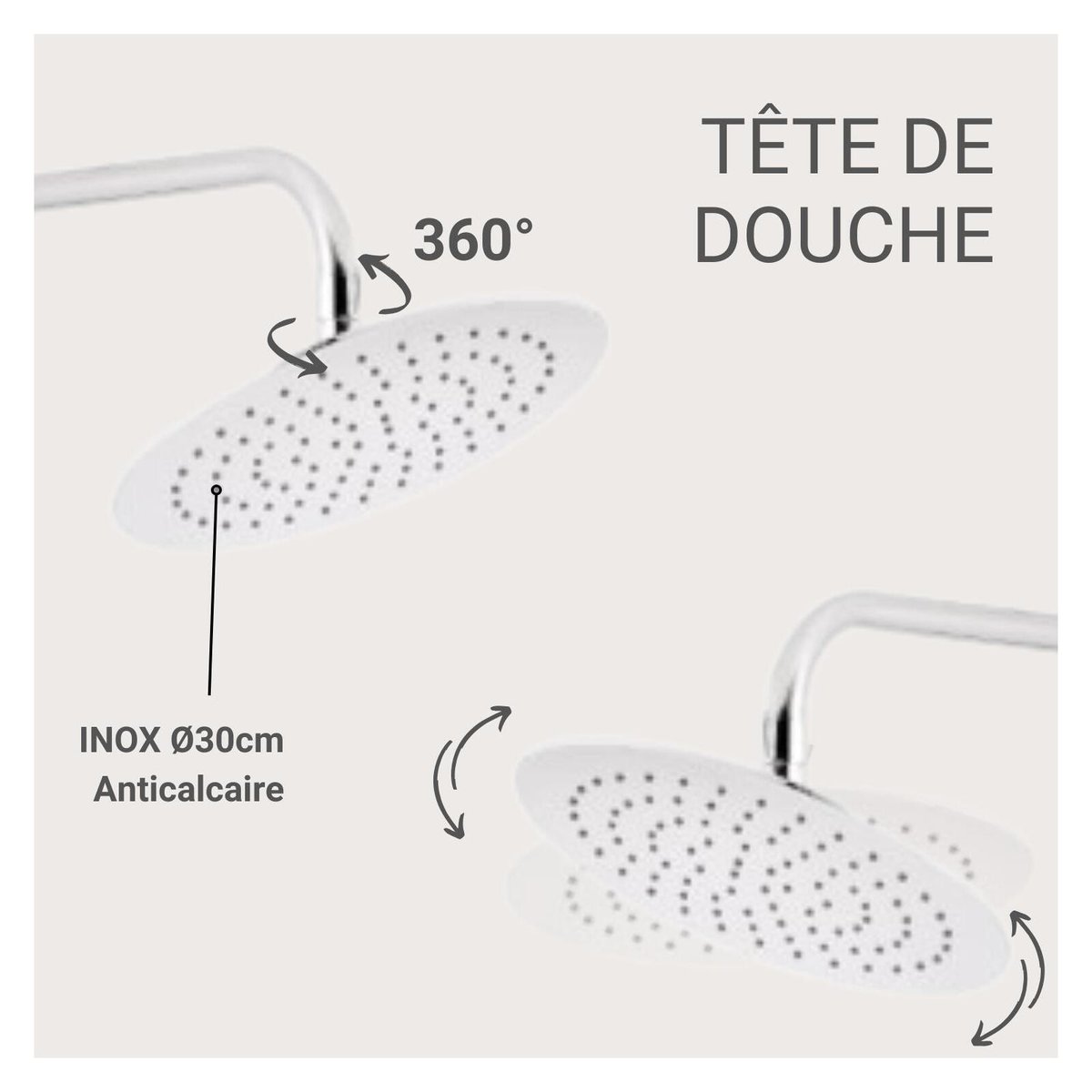 Colonne de douche chromée SOMA chromé, MOB IN