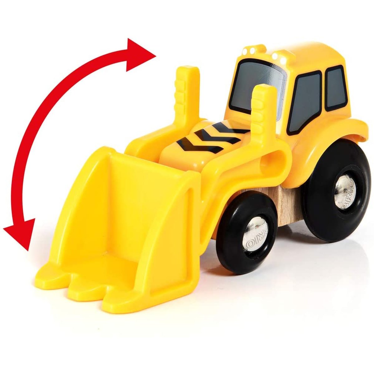 Chargeuse Tractopelle jaune, BRIO