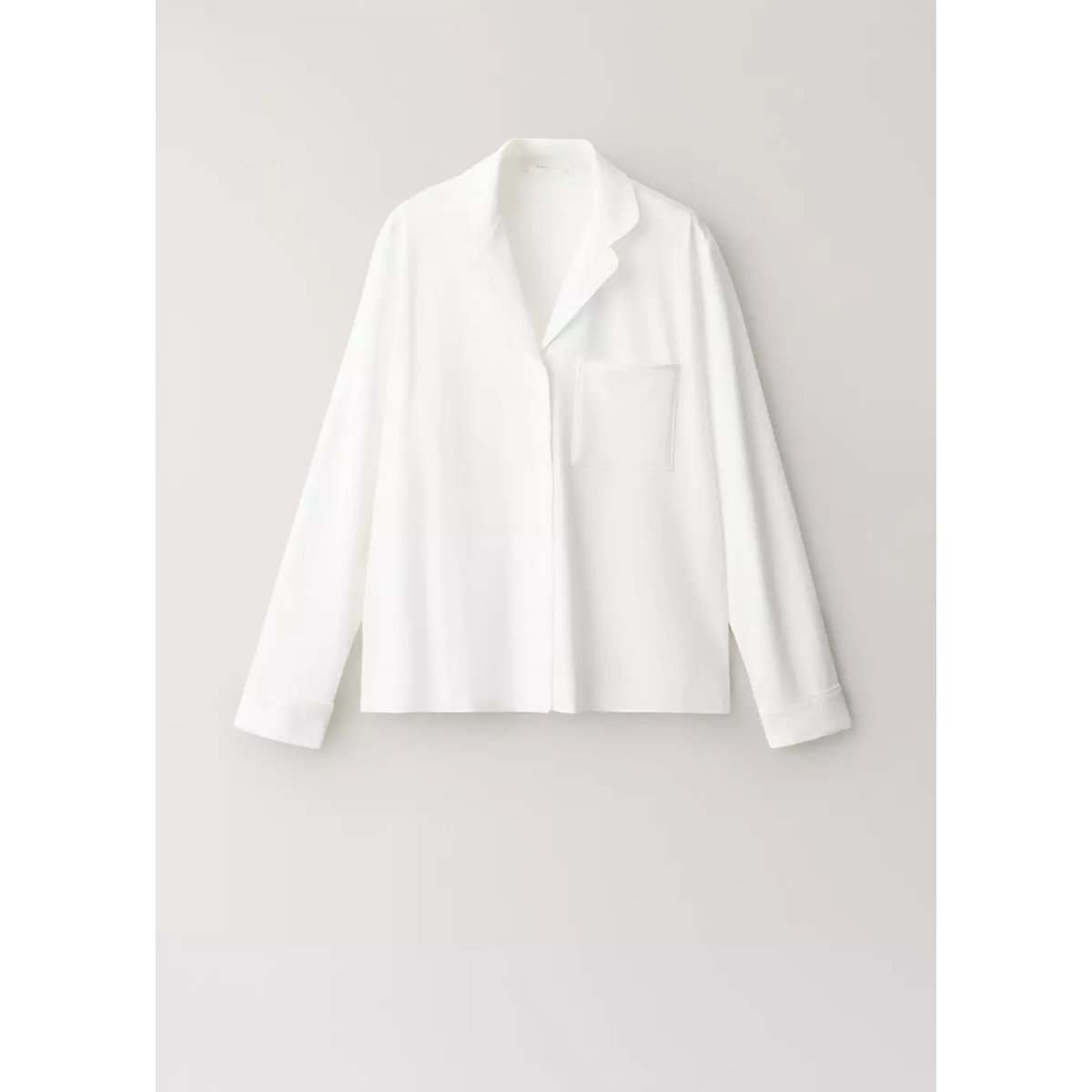 Chemise pyjama coton extensible blanc, MANGO