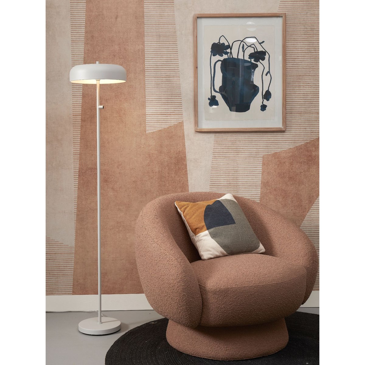 Lampadaire en Fer PORTO gris clair, IT'S ABOUT ROMI