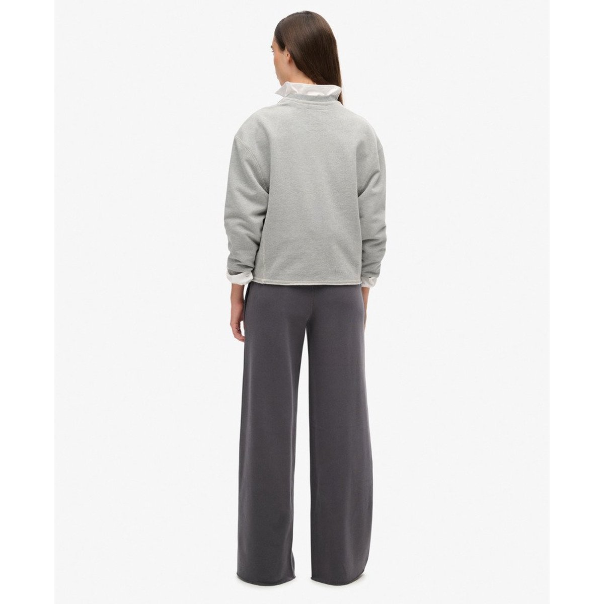 Pantalon de jogging droit délavé Vintage gris anthracite, SUPERDRY