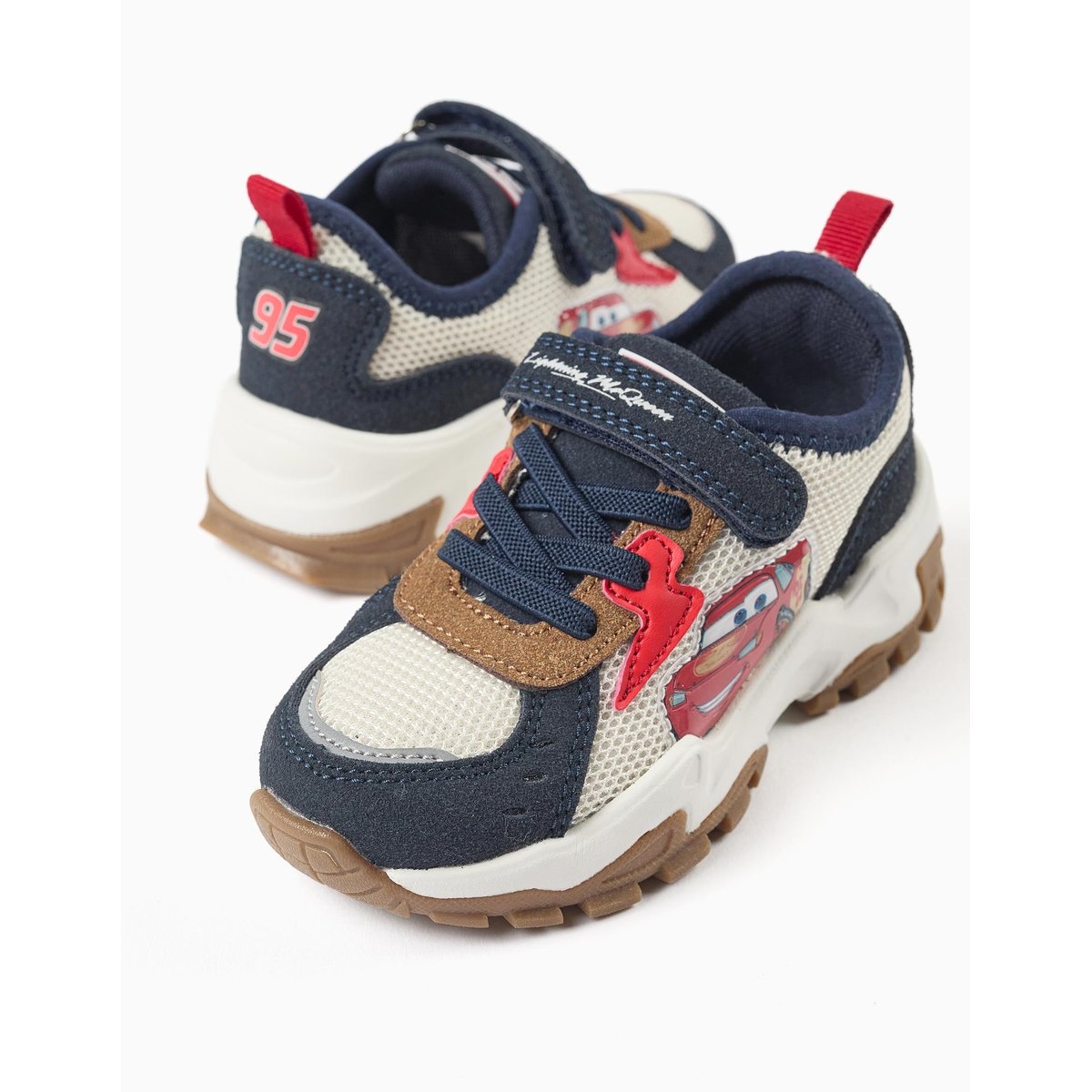 Baskets en maille avec Flash McQueen bleu foncé, ZIPPY