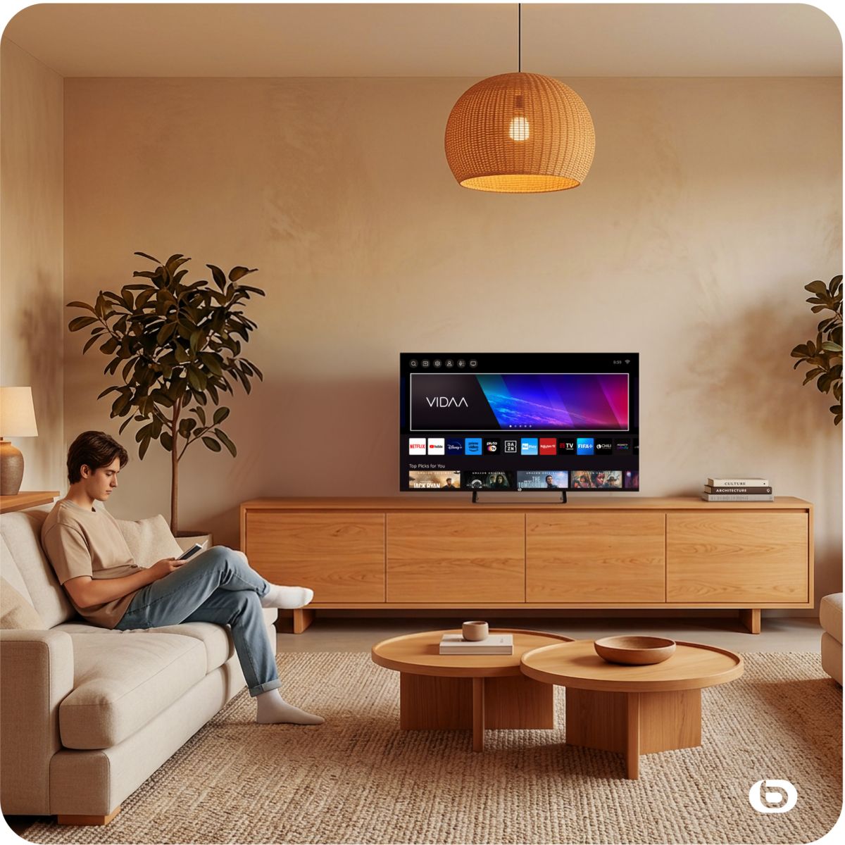 TV QLED 43QLED306 43" (109 cm) 4K - Smart TV couleur unique, ESSENTIEL B