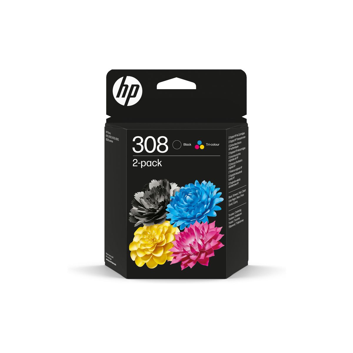Cartouche d'encre 308 Noir couleur unique, HP