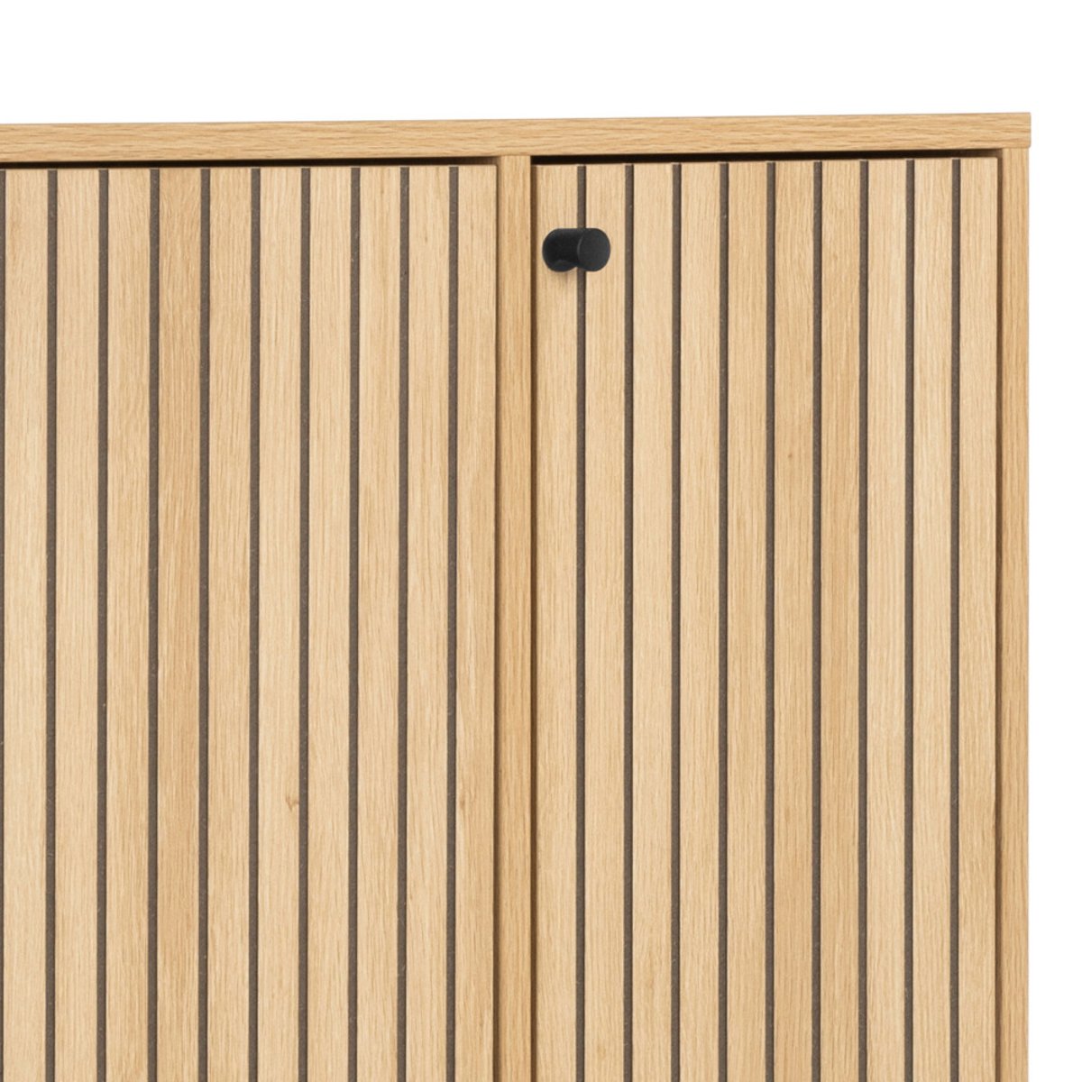 Meuble à chaussures 4 portes en bois et métal L98,7cm- STORO bois clair, DRAWER