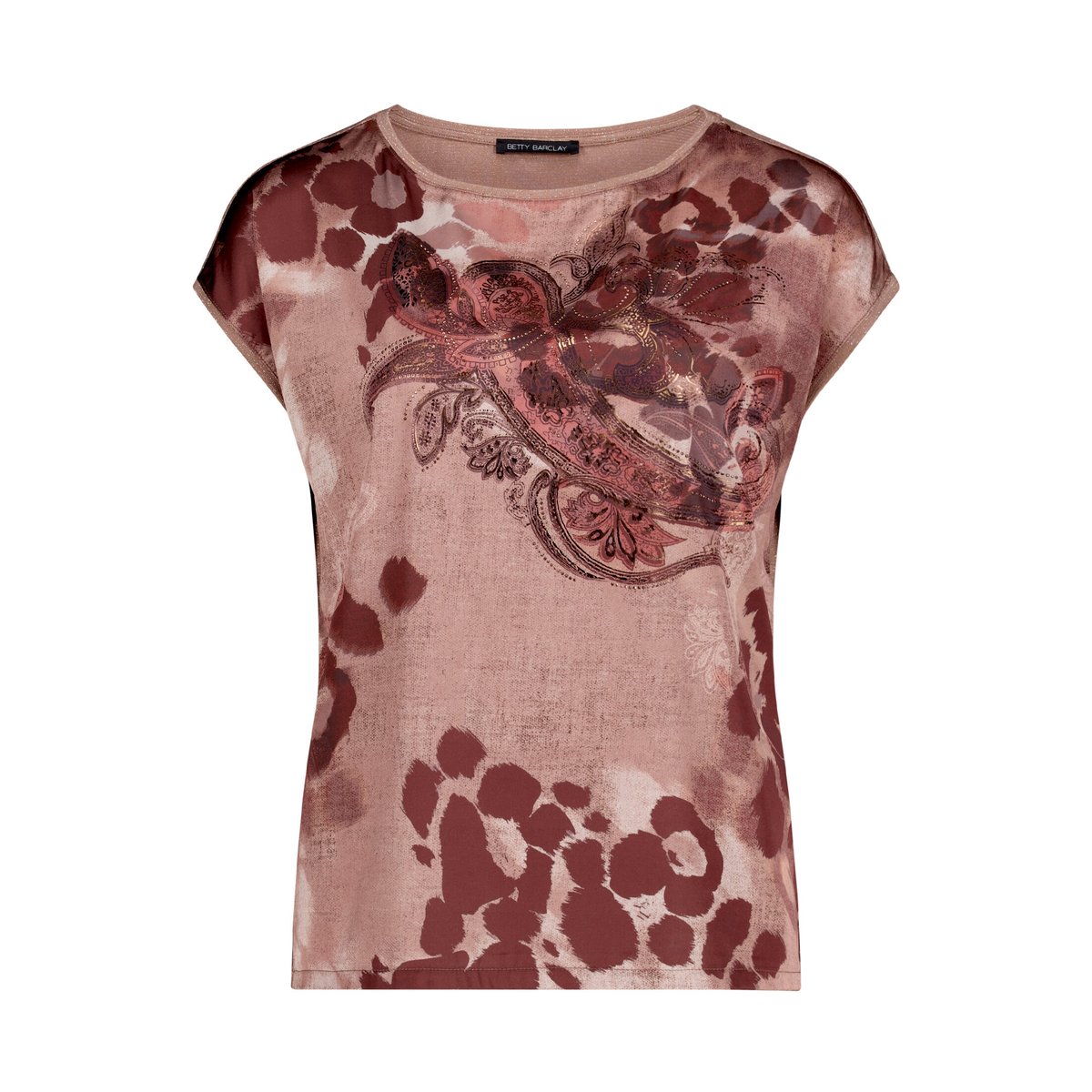 T-shirt façon blouse à impression brown/red, BETTY BARCLAY
