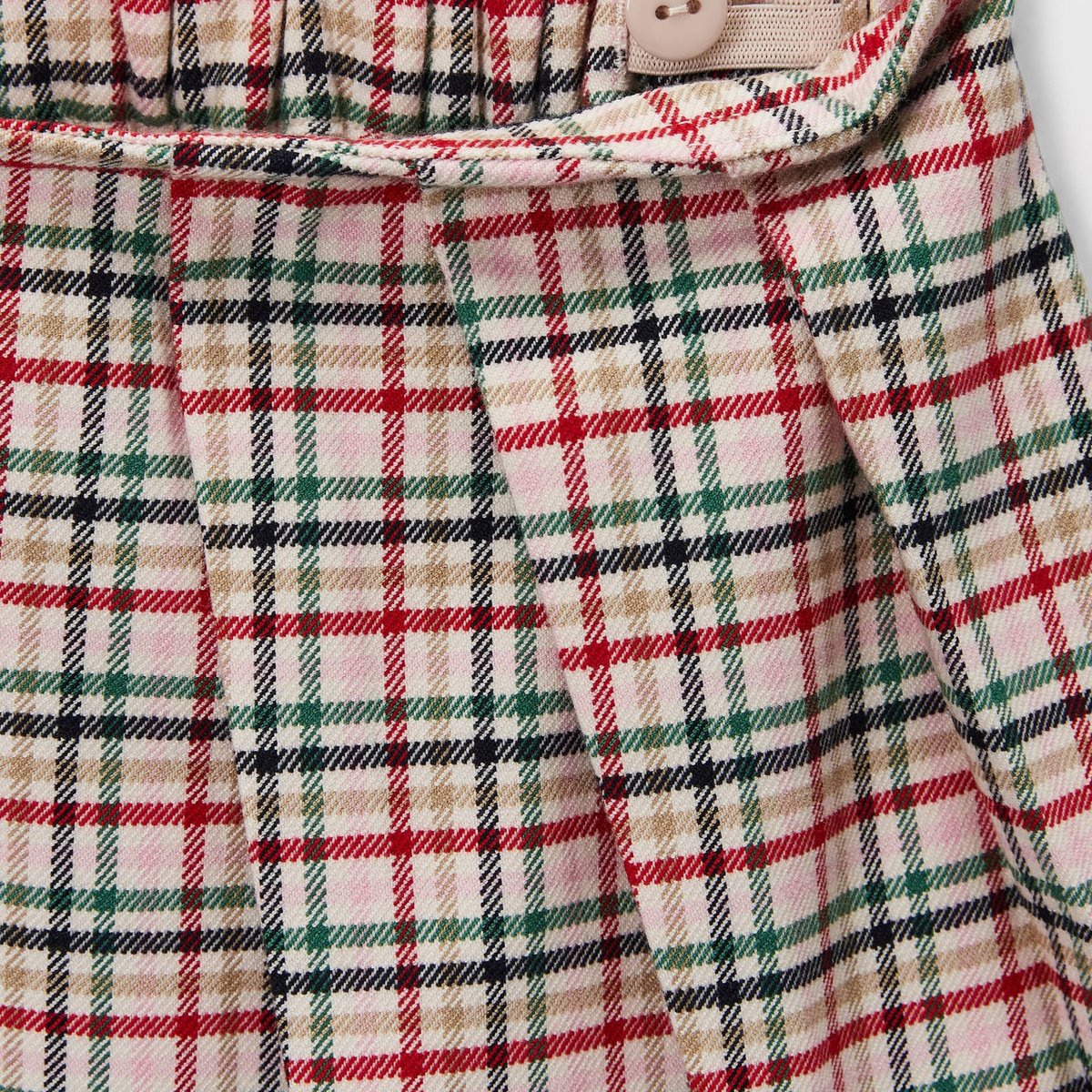 Jupe short à carreaux pleurote, MONOPRIX