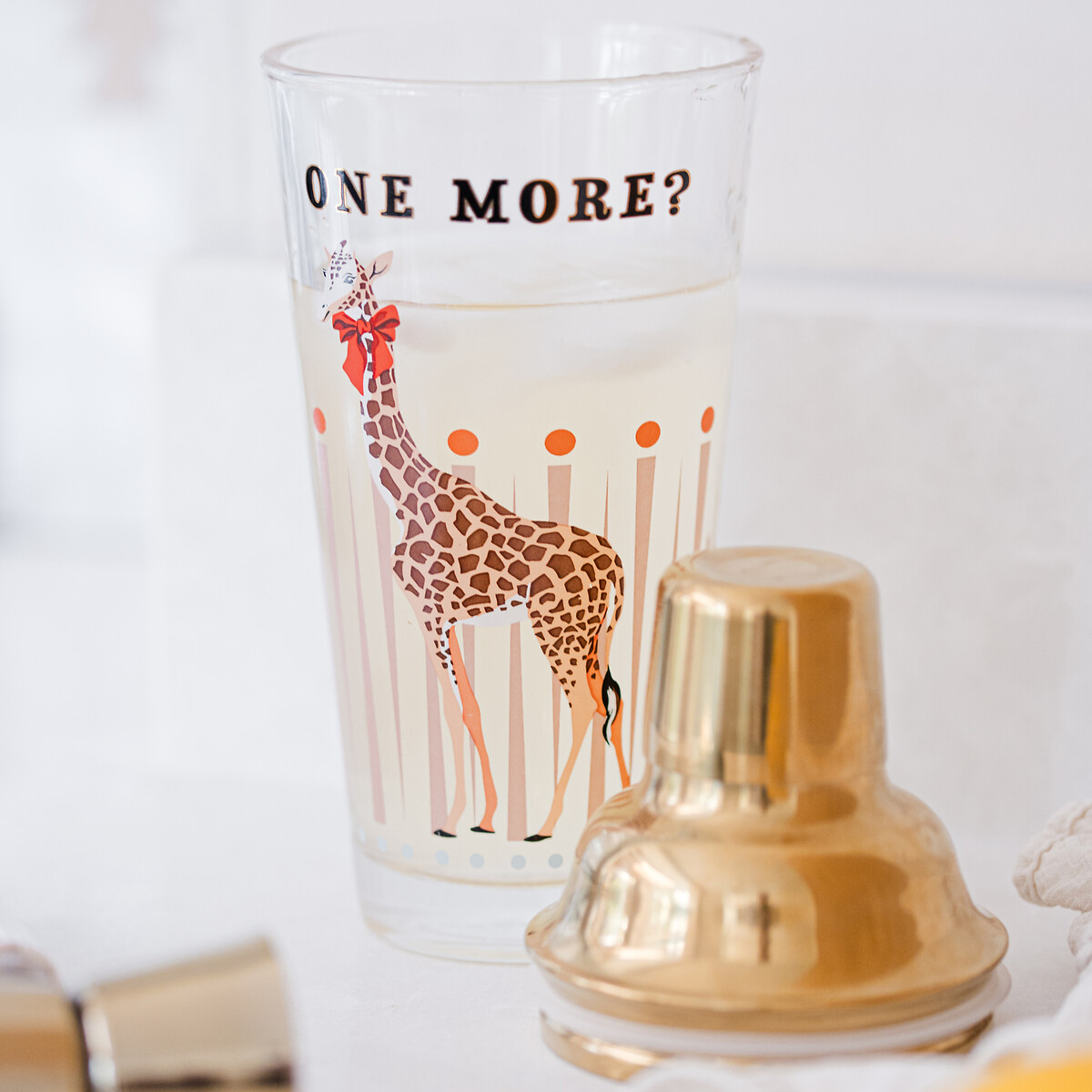 Giraffe "One More?" Cocktail Shaker transparent, YVONNE ELLEN