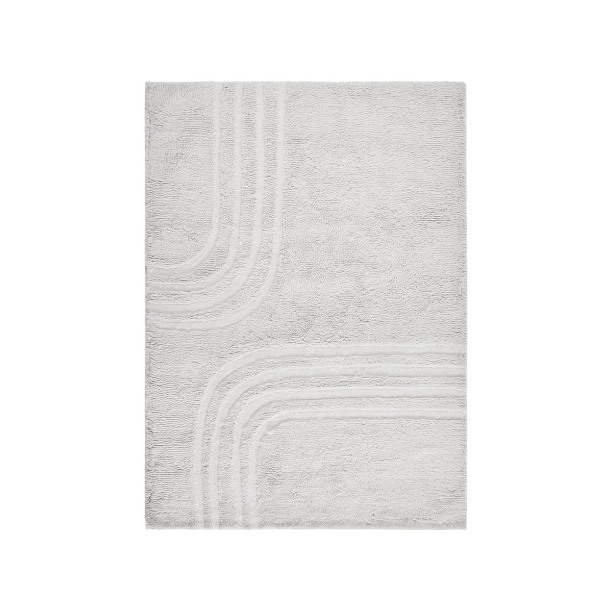 Tapis De Sol en Laine texturée à l'aspect peau de mouton ARCHIBALD ivoire, MADURA