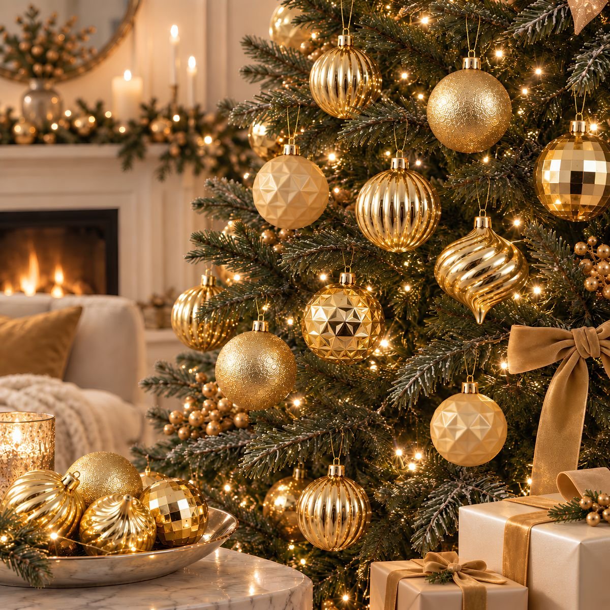 Boule de Noël or, MICA DECORATIONS
