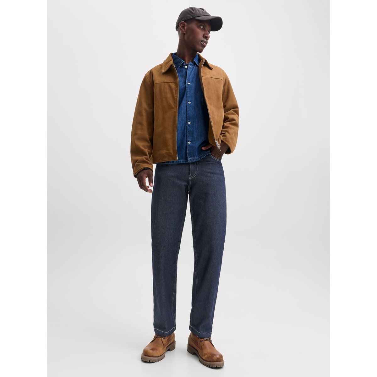Jean À Coupe Ample dark blue denim, JACK & JONES