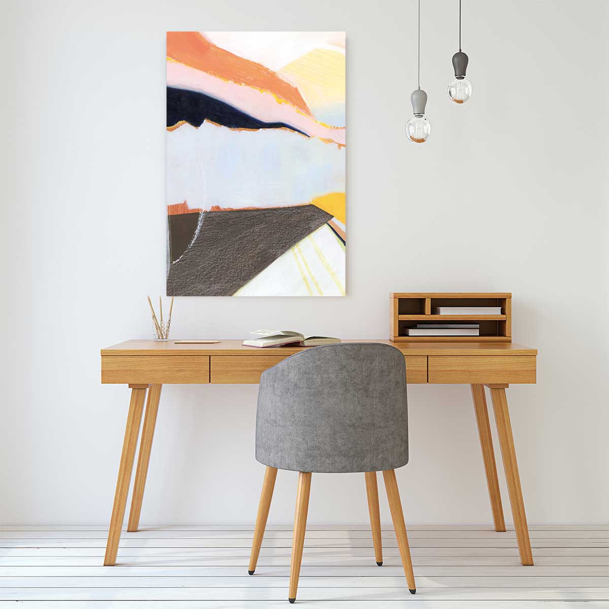 Tableau abstrait bonbons du désert toile imprimée, HEXOA