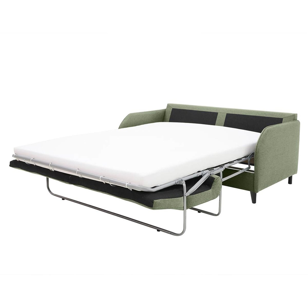 Canapé convertible express 3 places, COSMOS vert sauge, BEST MOBILIER