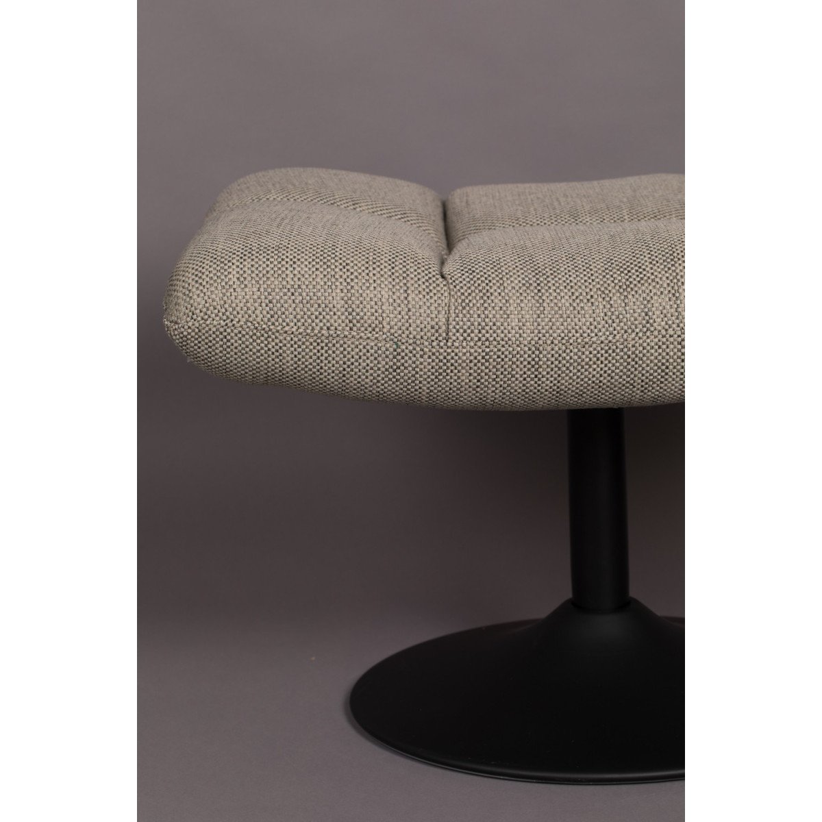 Tabouret en velours pivotant - HOCKER gris clair, DUTCHBONE