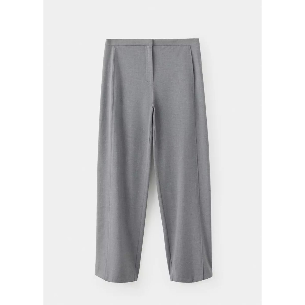 Pantalon droit détail coutures gris, MANGO