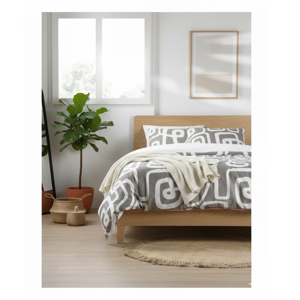 Parure de lit Collection Graphique pinto gris, EDEN