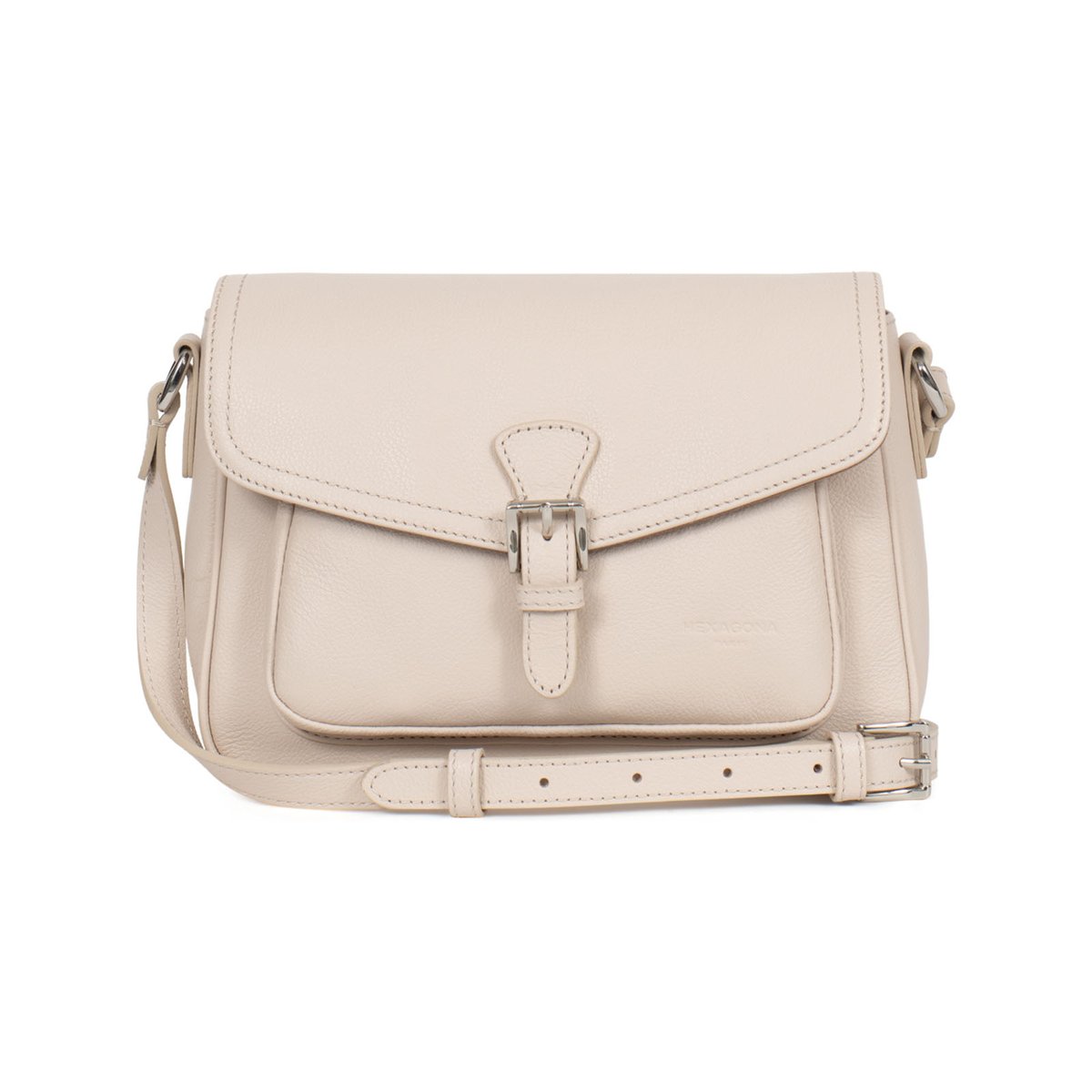 Sac porté travers MIRABELLE beige ivoire, HEXAGONA
