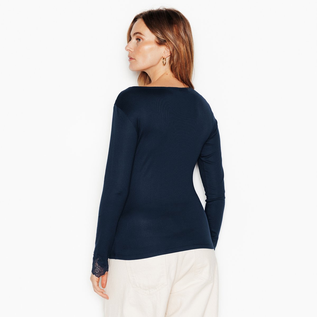 Tee-shirt manches longues JADEINE marine, ROUGEGORGE LINGERIE