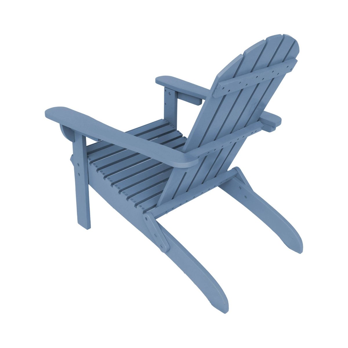 Fauteuil bois d'acacia avec accoudoirs KERINA bleu, SWEEEK