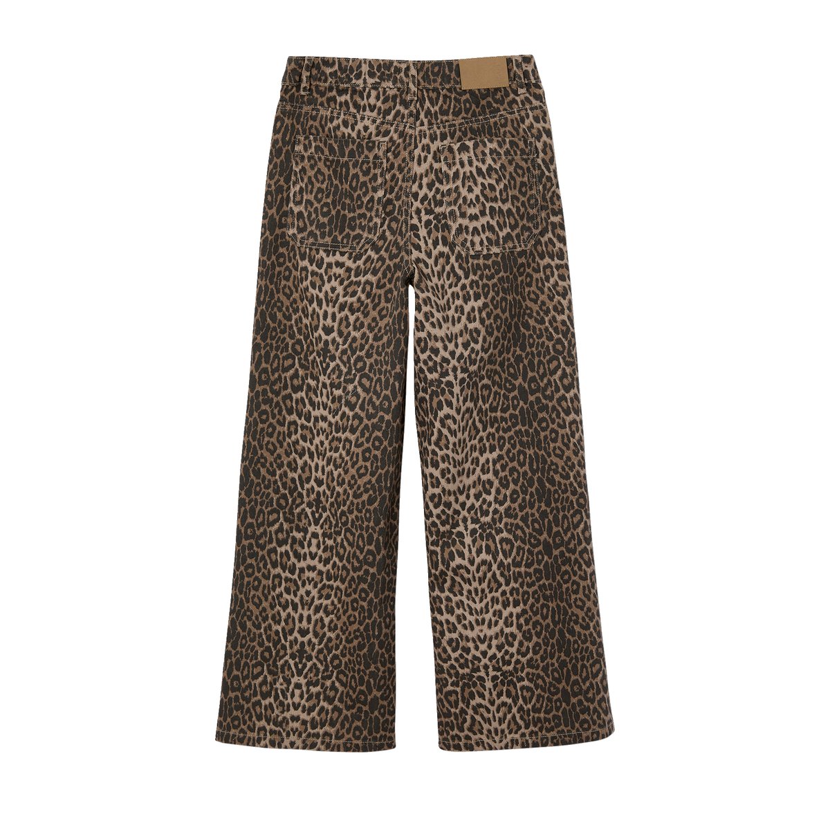 Pantalon large léopard beige, JONEN