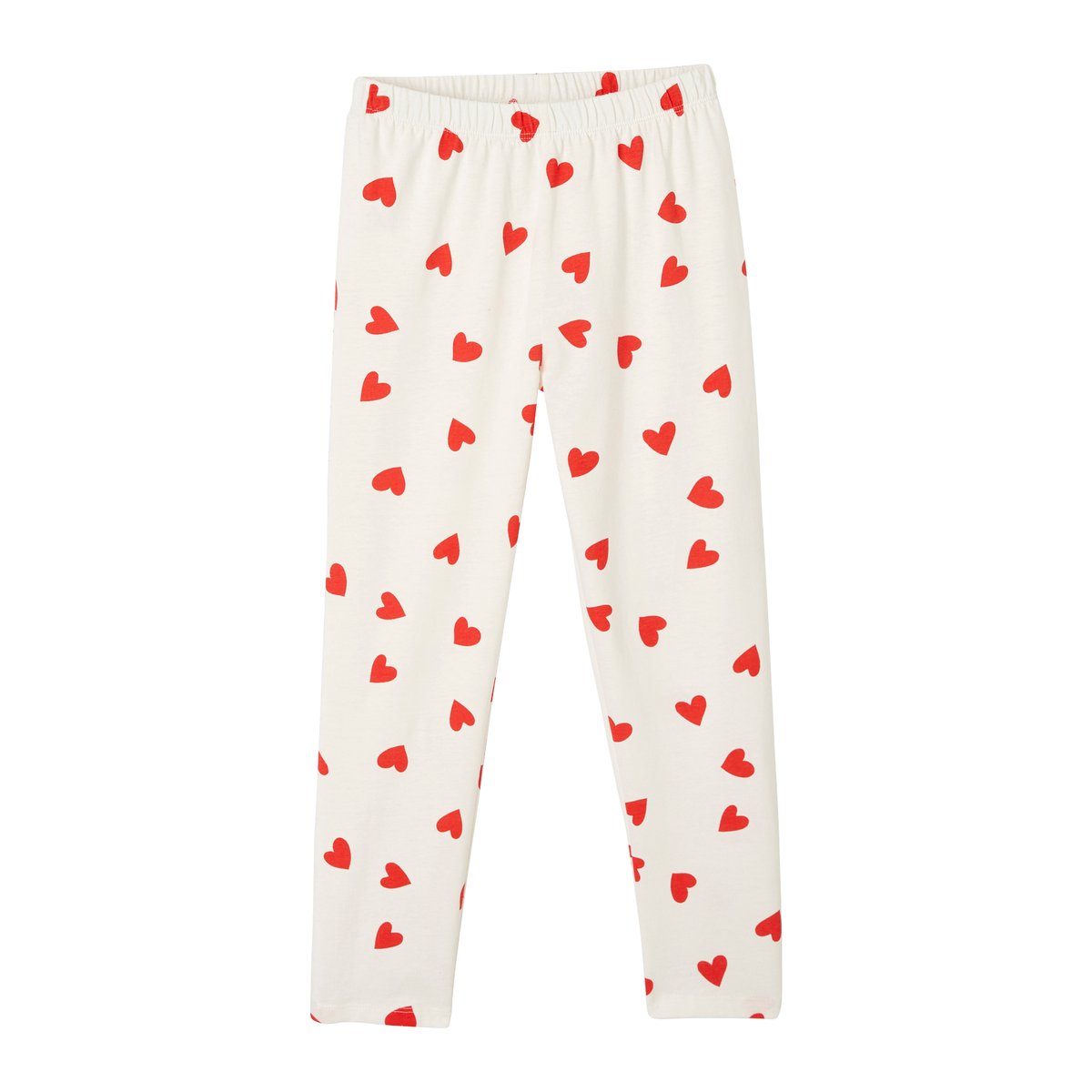 Lot de 2 pyjamas coeurs Oeko-Tex® ivoire, VERTBAUDET