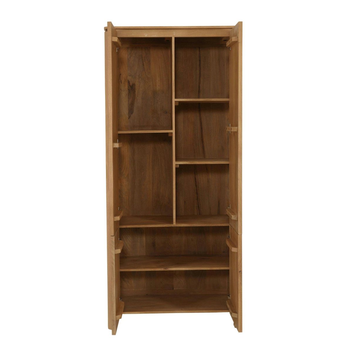 Buffet haut 4 portes en bois de manguier 90 cm KASO bois naturel, PIER IMPORT