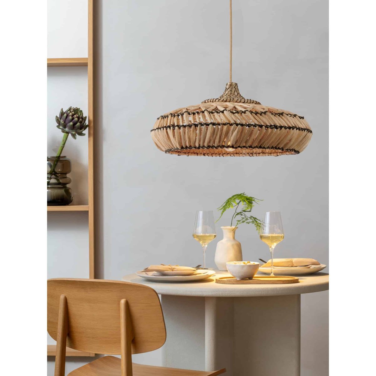 Lampe Suspendue Métal RINJANI beige, GOOD & MOJO