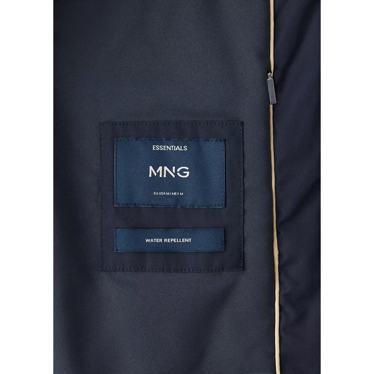 Parka matelassée résistante à l’eau bleu nuit, MANGO MAN