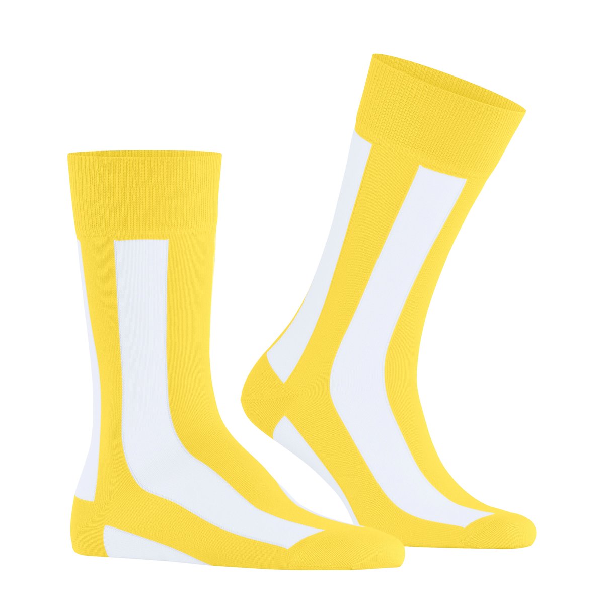 Chaussettes Retro Lines Opaque jaune, BURLINGTON