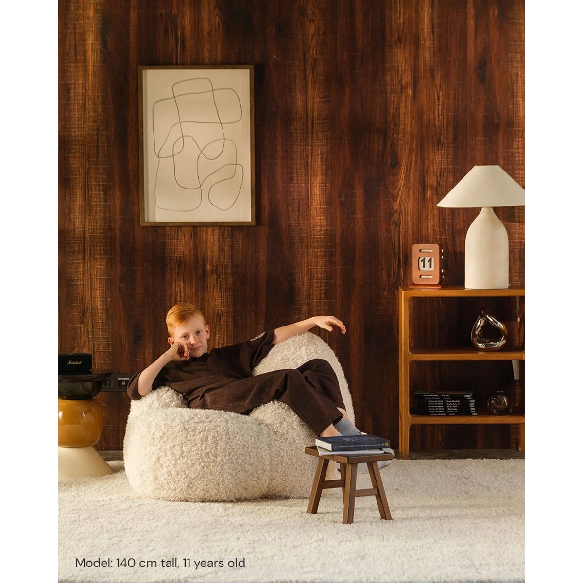 Momo Pouf Fauteuil Ado en Yeti cream, WIGIWAMA