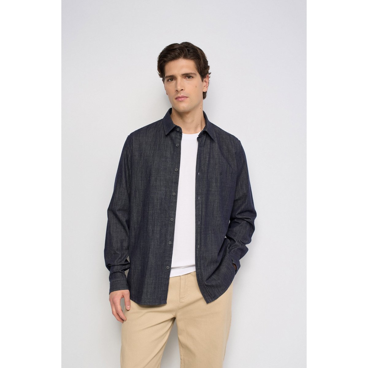 CHEMISE EN DENIM bleu foncé, SALSA JEANS