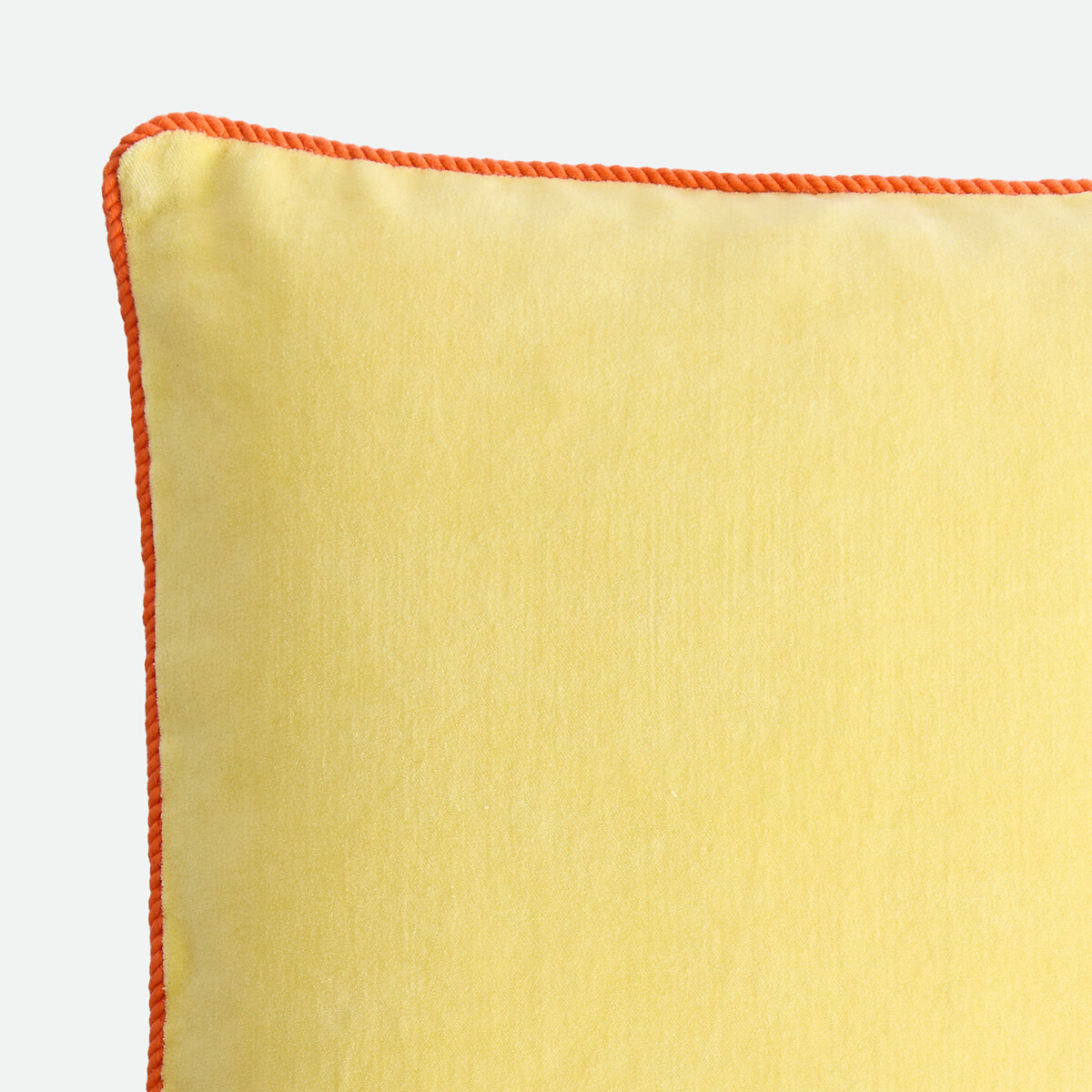 Funda de cojín cuadrada bicolor 50x50 cm, en terciopelo, GUSALI burdeos/amarillo, LA REDOUTE INTERIEURS