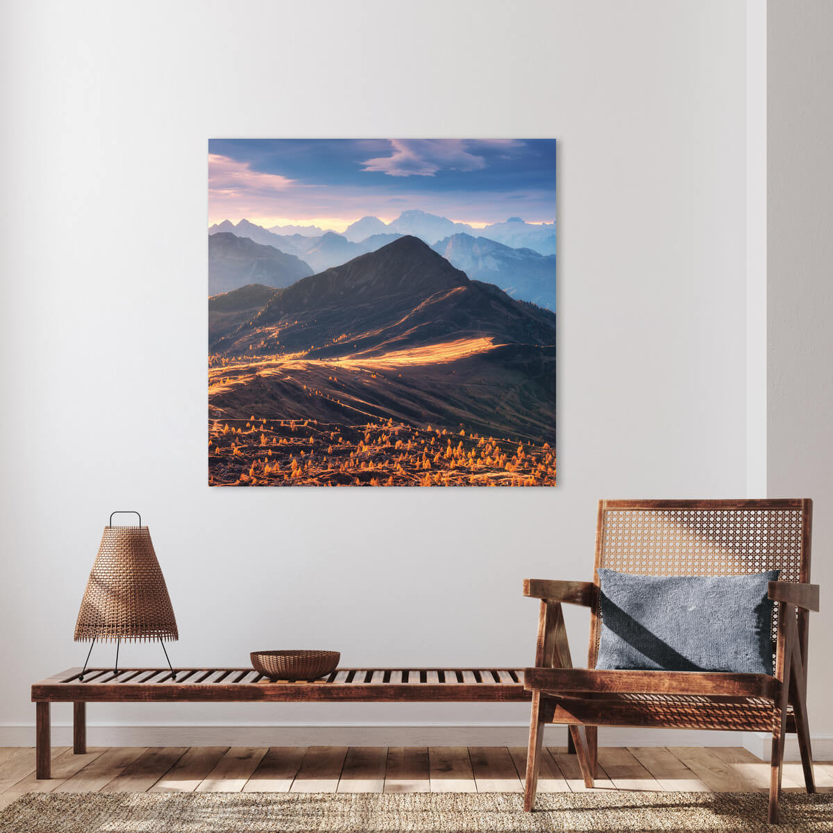 Tableau Mural Vallée D'italie GRANDS ESPACES tableaux sur toile-marron, CEANOTHE