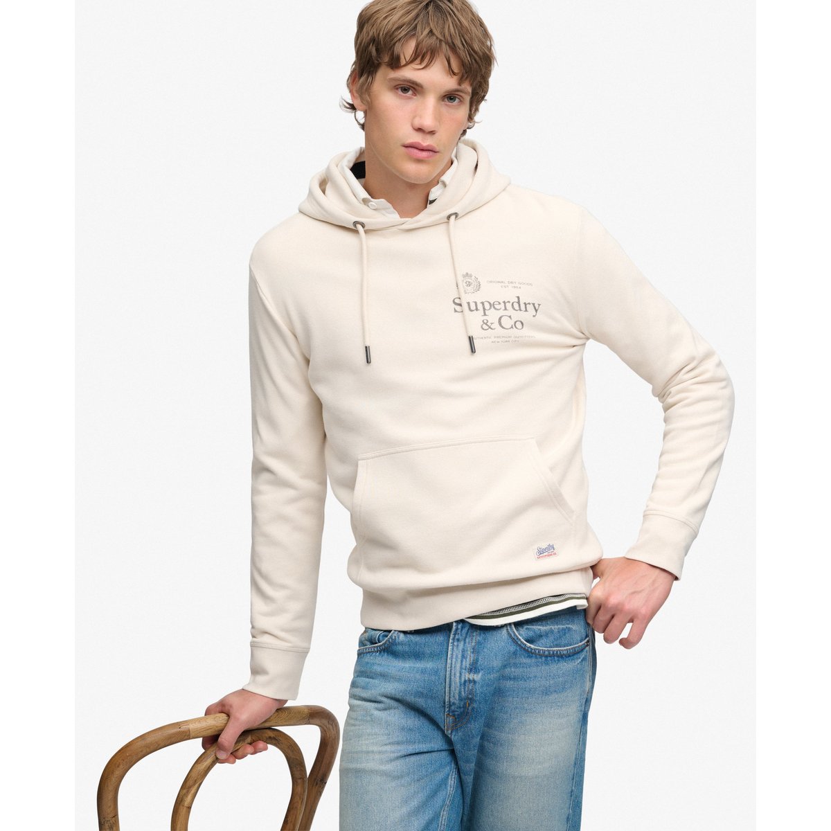 Sweat à capuche 1954 Company Coupe décontractée bouleau, SUPERDRY