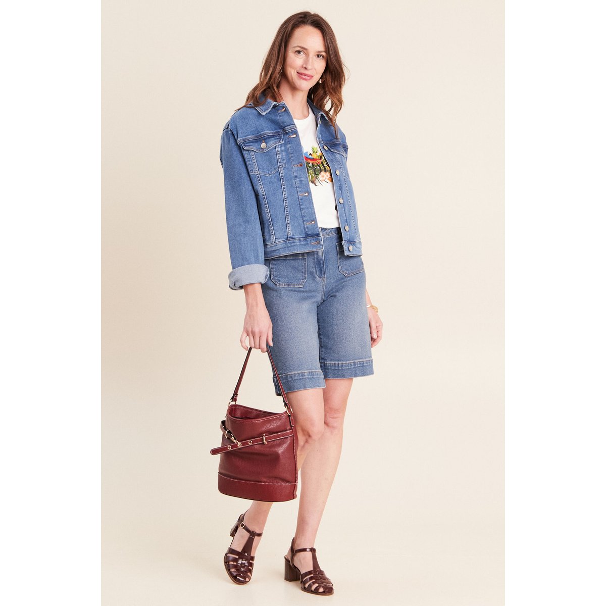 Veste cintrée denim stone, BREAL