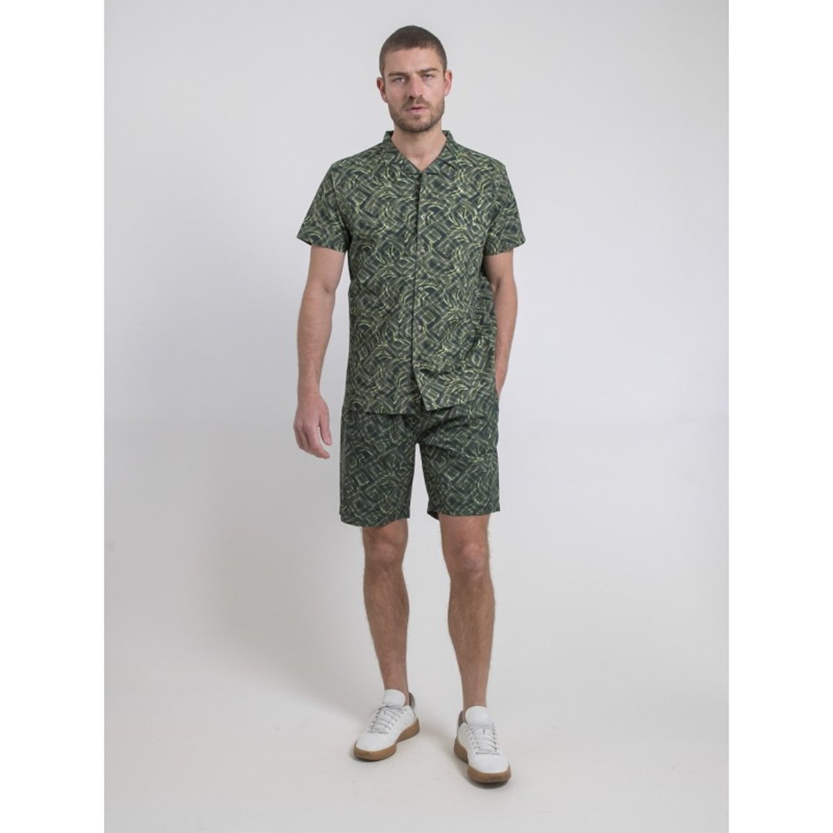 Chemise Manches Courtes Motifs Diltonik kaki, RITCHIE