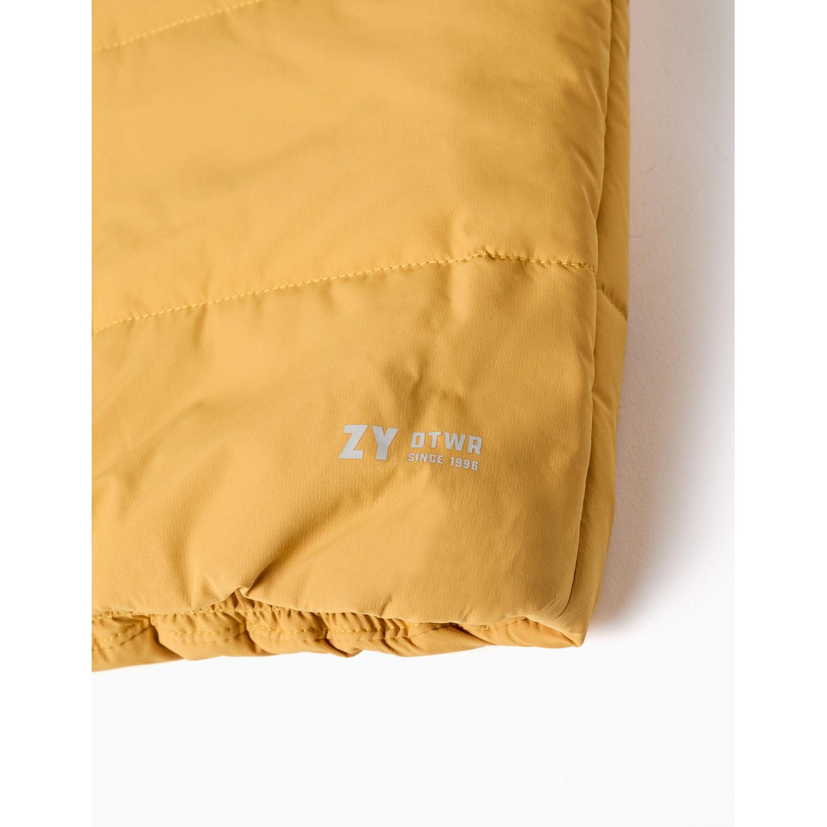 Doudoune sans manches à capuche avec fermeture éclair jaune, ZIPPY