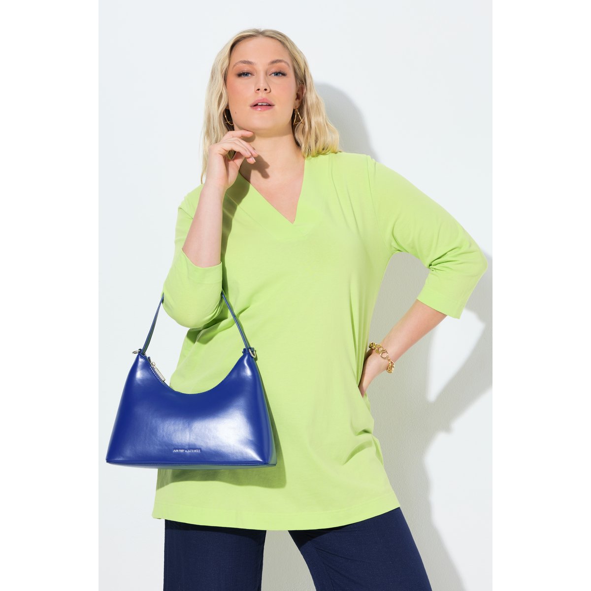 T-shirt long vert lime, ULLA POPKEN