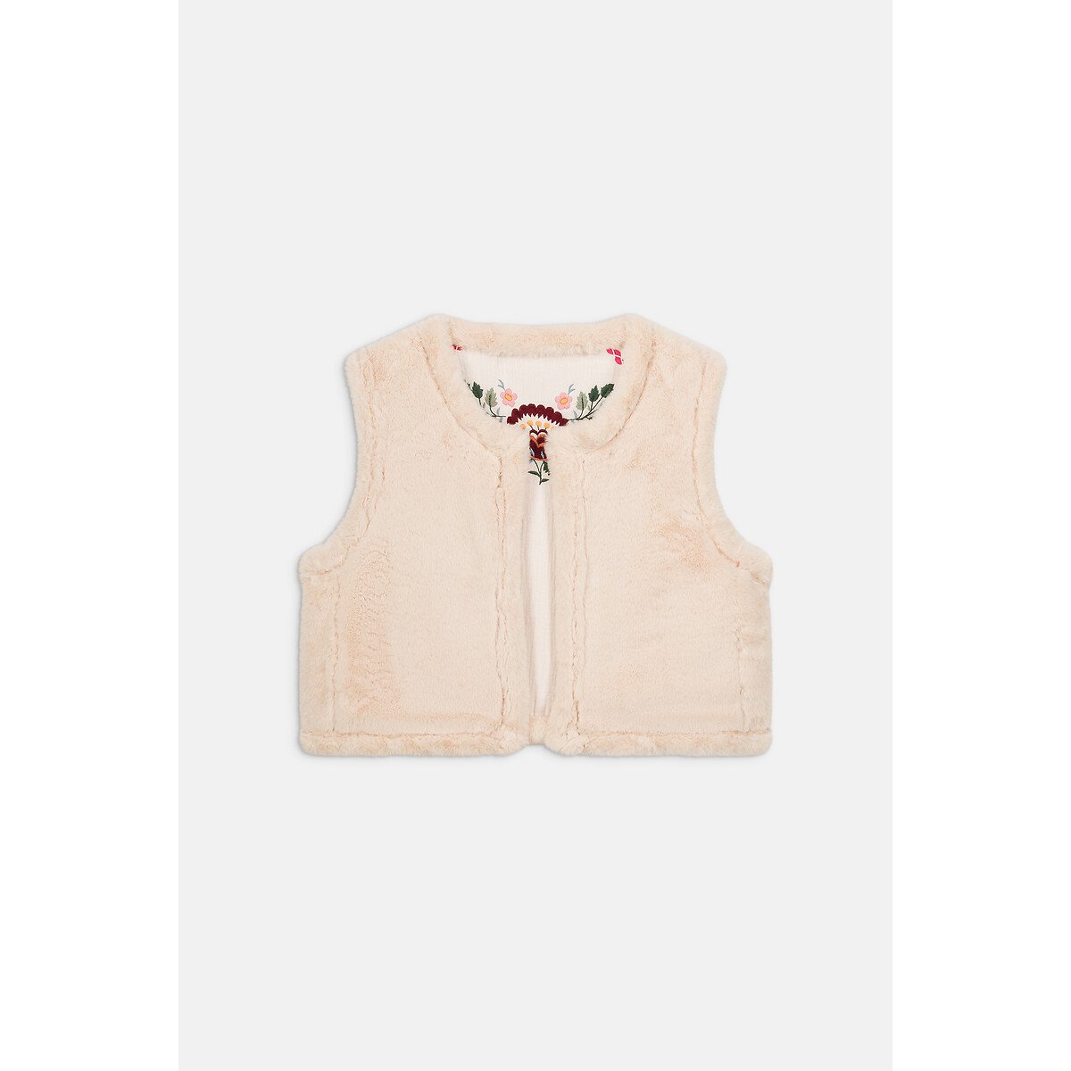 Veste sans manches réversible brodée, RENEE crème, LOUISE MISHA