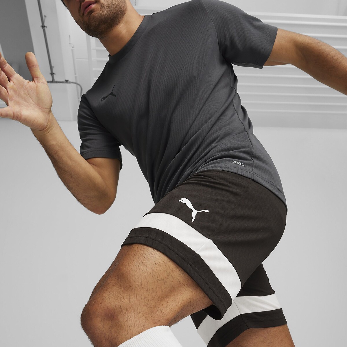 Short de foot noir/blanc, PUMA