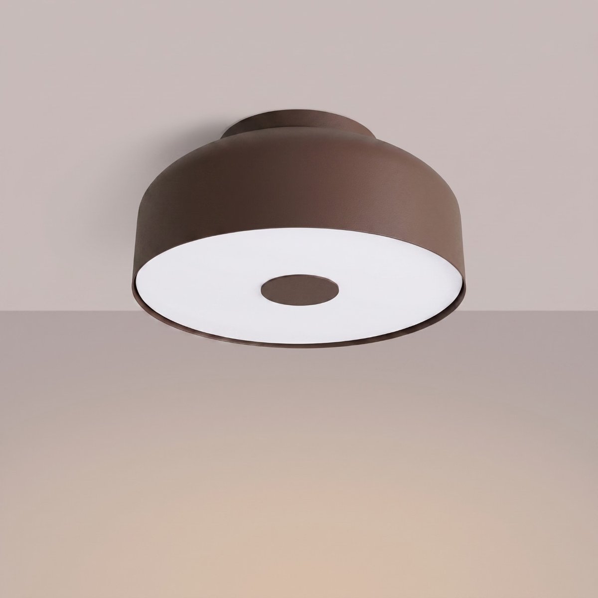 Plafonnier Acier Marron E27 4 OMIQ marron, EDEN