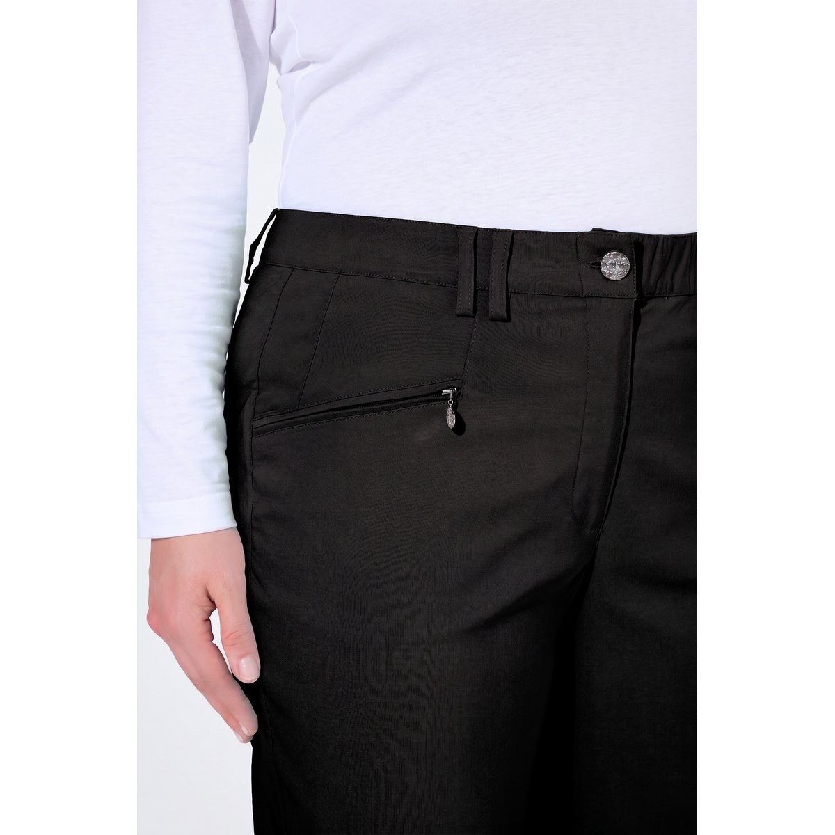 Pantalon Mary en bengalie noir, ULLA POPKEN